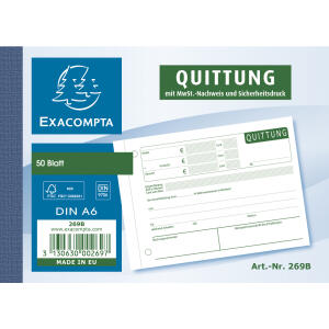 Exacompta Quittungen A6Q 50 Bl.