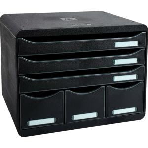 Exacompta Store-Box Maxi 6 Laden schwarz glossy