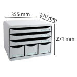 Exacompta Store-Box Maxi 6 Laden lichtgrau