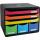 Exacompta EXACOMPTA Schubladenbox Store-Box Maxi - A4+, quer, 6 offene Laden, schwarz/harlekin