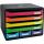 Exacompta EXACOMPTA Schubladenbox Store-Box Maxi - A4+, quer, 7 offene Laden, schwarz/harlekin