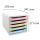 Exacompta EXACOMPTA Schubladenbox Big Box Plus - A4+, 5 offene Laden, weiß/harlekin/weiß