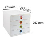 Exacompta Pop-Box Classic weiss/harlekin