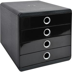 Exacompta Pop-Box Classic schwarz/silber