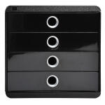 Exacompta Pop-Box Classic schwarz/silber