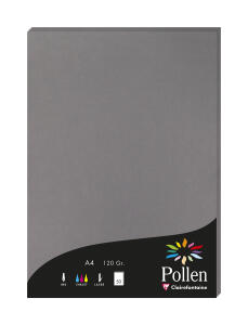Clairefontaine Papier A4 Pollen 120g dunkelgrau 50Bl