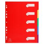 Exacompta Regist A4 Maxi PP blanco 5Tlg 350mµ