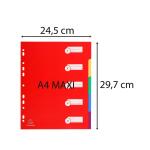 Exacompta Regist A4 Maxi PP blanco 5Tlg 350mµ