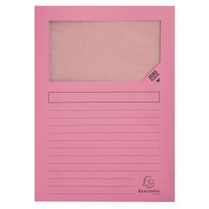 Exacompta Fenstermappe Super-rosa 100St