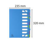Exacompta Campus Neon Ordnungsmappe 9tlg blau