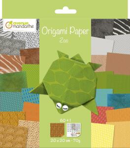 Avenue Mandarine Origamipapier 20x20 60Bl 70g Zoo