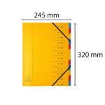 Exacompta Ordnungsmappe A4 12tlg gelb