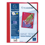 Exacompta Sammelmappe A4 PP KC Transp Rot