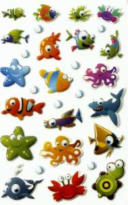 Maildor Stickers Cooky Meertiere 7,5x12 1Bg