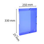 Exacompta Archivbox mE 25mm PP Croma blau