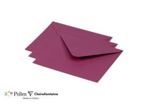Clairefontaine Umschl Pollen 125x138 120g himbeer
