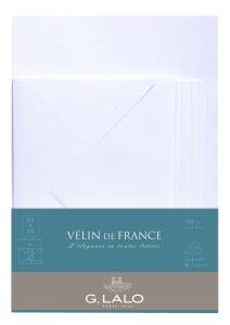 Herbin Set 10Bl+5Umschl A5 Velin weiss