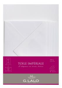 Herbin Set 10Bl+5Umschl A5 Toile weiss