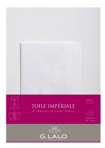 Herbin Set 10Bl+5Umschl A4 Toile weiss