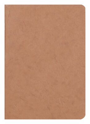 Clairefontaine Heft AgeBag A5 Leinen bl 48Bl braun