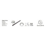 Exacompta 100 plast. binderücken 6mm A4 schw.