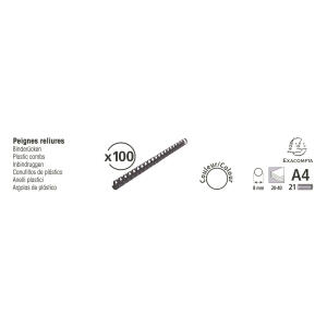 Exacompta 100 plast. binderücken 8mm A4 blau