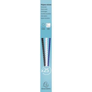 Exacompta 25 plast. binderücken 6mm A4 weiß
