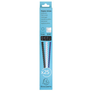 Exacompta 25 plast. binderücken 8mm A4 sw