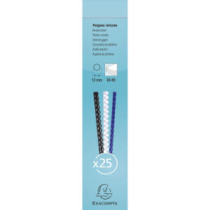 Exacompta 25 plast. binderücken 12mm A4 schw.