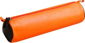 Clairefontaine Schlamperm Leder Ø5,5x21cm fuchs/bl