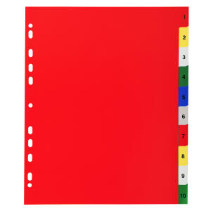 Exacompta Register 1-10 A4+ PP bedruckt.Taben