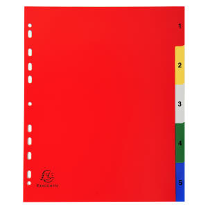 Exacompta Register 1-5 A4+ PP bedruckt.Taben