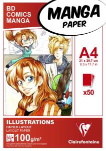 Clairefontaine Manga Block Illustration A4 50Bl 100g