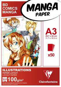 Clairefontaine Manga Block Illustration A3 50Bl 100g