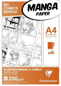 Clairefontaine Manga Etui BD/Comic A4 40Bl O 200g