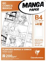Clairefontaine Manga Etui BDComic B4 40Bl GS 200g