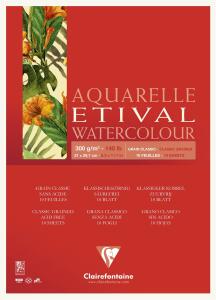 Clairefontaine Aquablo ETI 300g A4 kopfgel. 10Bl