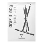 Clairefontaine Skizzenblock Graf It A6 90g 80Bl weiß