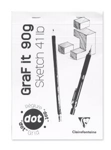 Clairefontaine Skizzenblock Dot Grid A4 90g 80Bl weiß