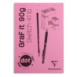 Clairefontaine Skizzenblock Dot Grid A5 90g 80Bl pink