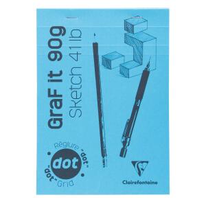 Clairefontaine Skizzenblock Dot Grid A5 90g 80Bl blau