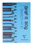 Clairefontaine Skizzenb Graf It A6 90g 80Bl blau