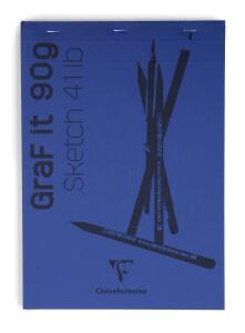 Clairefontaine Skizzenb Graf It A6 90g 80Bl nachtbl