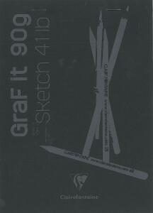 Clairefontaine Block Graf It Schwarz A5 80Bl 90g