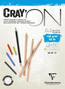 Clairefontaine Cray’On A4 weiß 120g 50Bl