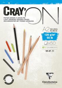 Clairefontaine Cray’On weiß A2 120g 50Bl