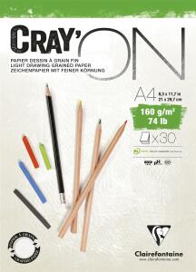 Clairefontaine Cray’On A4 weiss 160g 30Bl