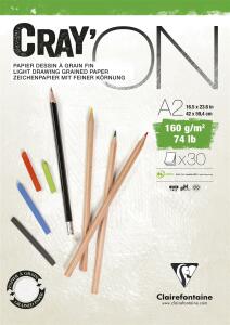 Clairefontaine Cray’On A2 weiss 160g 30Bl