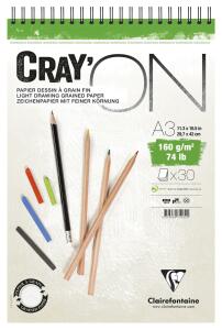 Clairefontaine Cray’On A3 Spirale 160g 30Bl