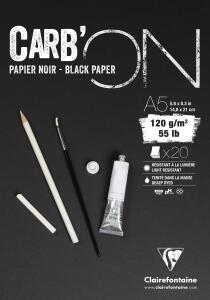 Clairefontaine CarbOn A5 Schwarz 120g 20Bl